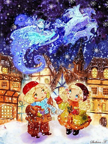 Анастасия Столбова иллюстрации Рождество