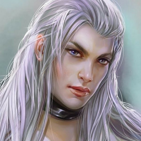 Эльф с белыми волосами