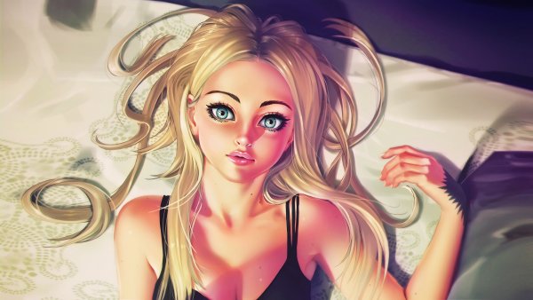 Блондинка рисунок