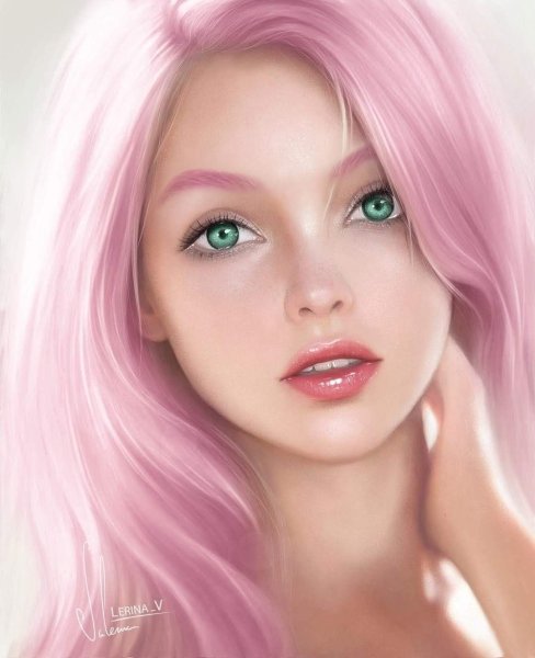 Нарисованные девушки блондинки