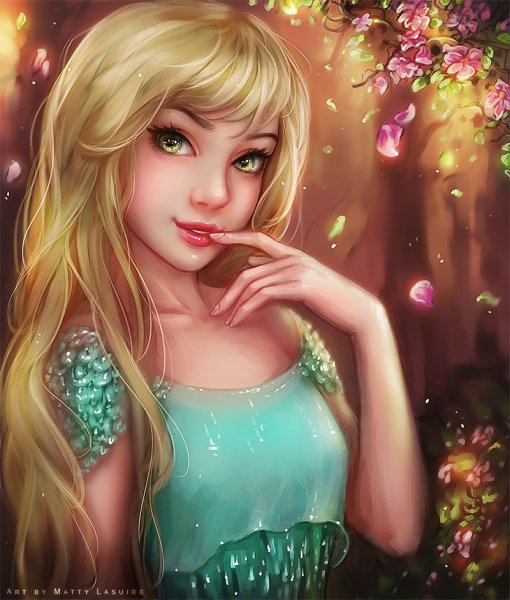 Рисованные девушки блондинки