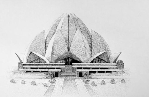 Храм лотоса Нью-Дели план