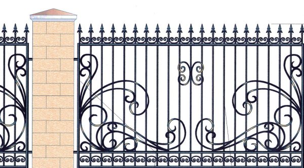 Узоры на заборах из металла