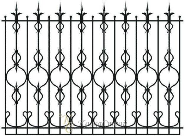 Железный ажурный забор