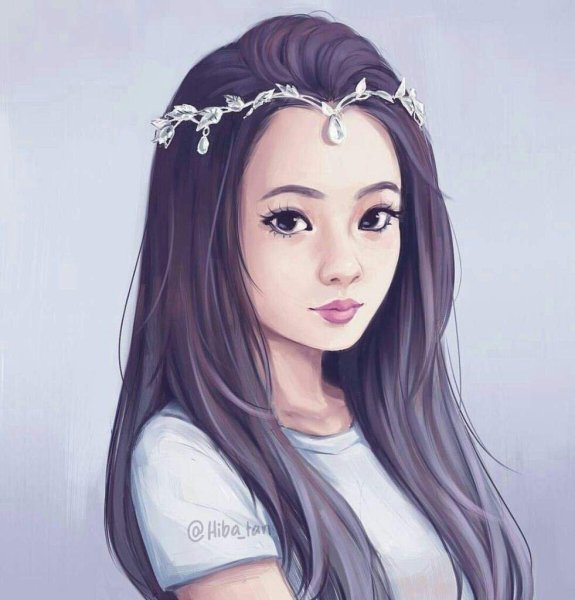 Рисунок девочки для срисовки лёгкий