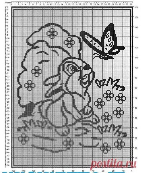 Схема вязания сердечка спицами