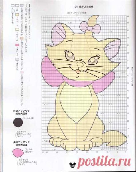 Детский орнамент для вязания спицами схемы Единорог