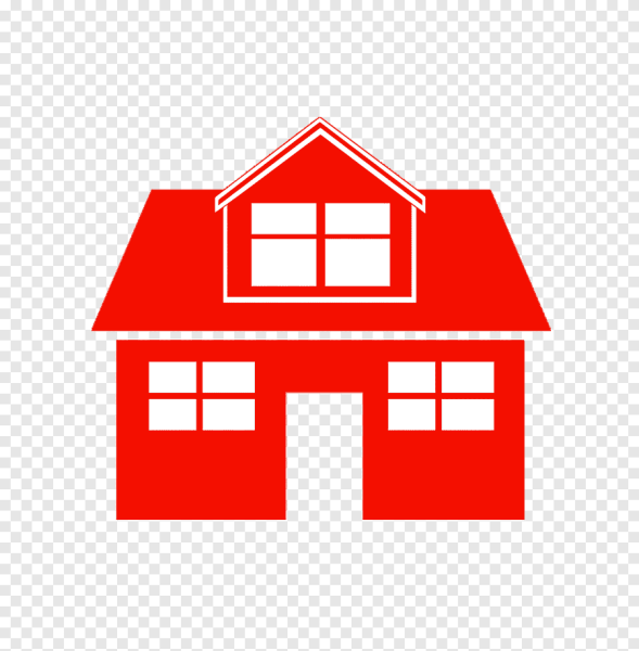 Домик красного цвета