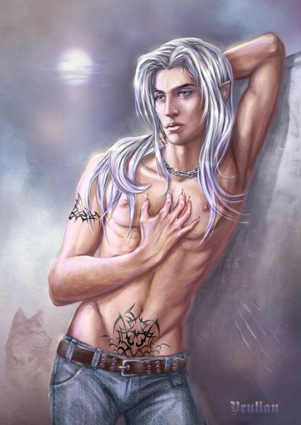 Блондин арт фэнтези звёзды