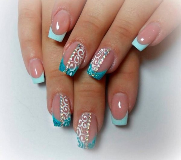 Летний маникюр френч