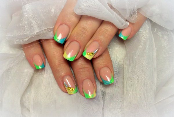 Разноцветный френч