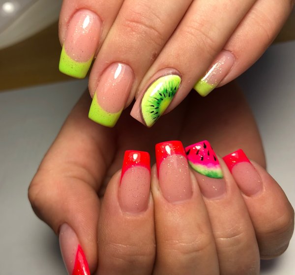 Ногти Весна френч