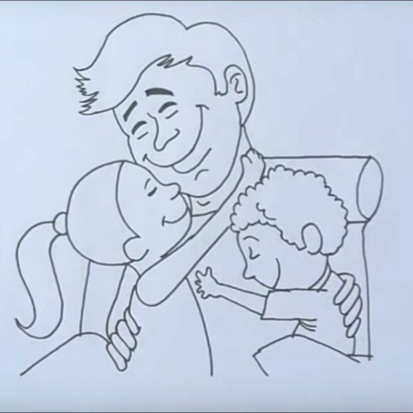 Папа и дочь рисунок карандашом