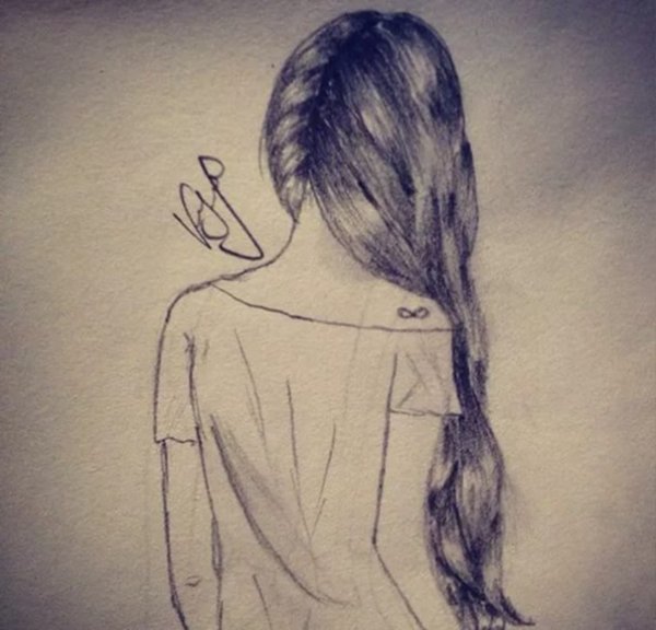 Раскраска волосы девушки