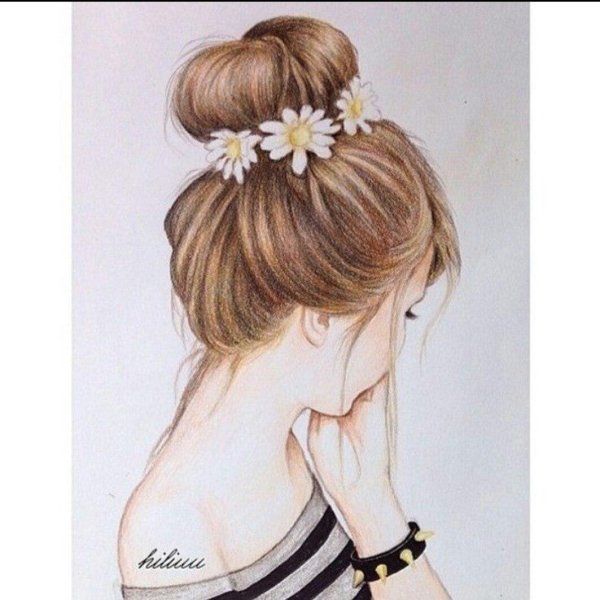 Рисунки девочек без лица