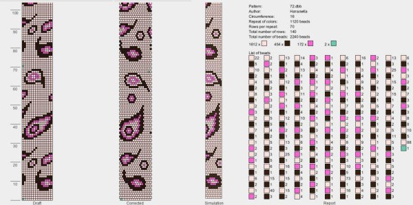 Схемы для бисероплетения на станке
