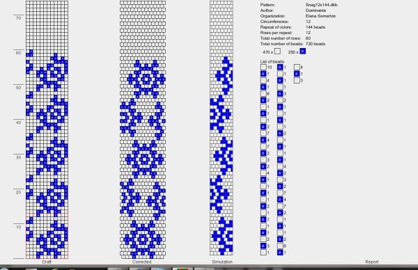 Схема браслета из бисера 12 бисерин
