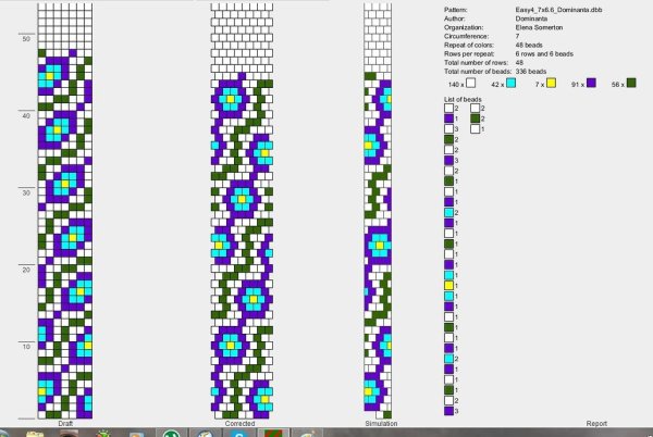 Браслет из бисера на станке в 6 бисерин схемы