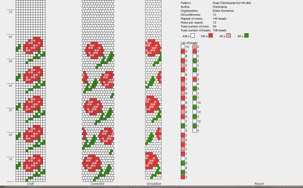 Схемы вязания бисером жгутов на 12 бисерин