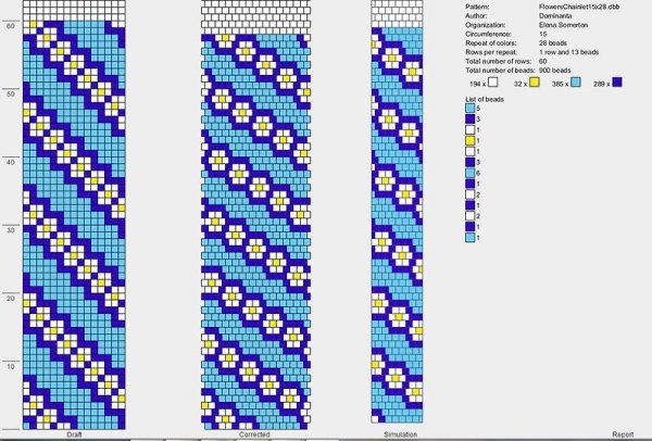 Браслет из бисера на станке в 6 бисерин схемы
