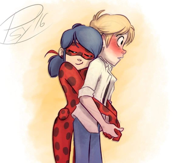 Леди баг Маринетт с длинными волосами