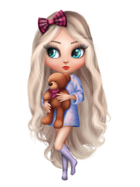 Красивые девочки куколки Рисованные