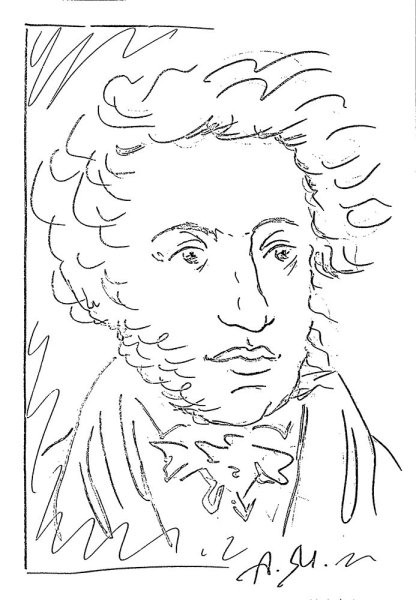 Елизавета Ксаверьевна Воронцова рисунки Пушкина