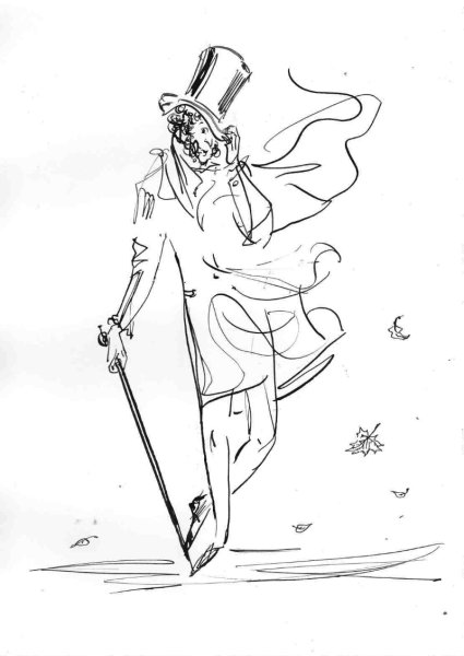 Рисунки Пушкина на полях его рукописей