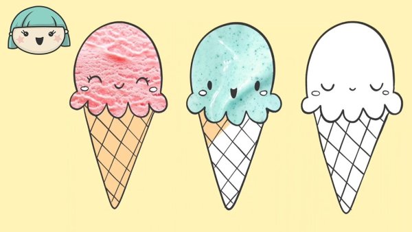 Рисунки для срисовки мороженое