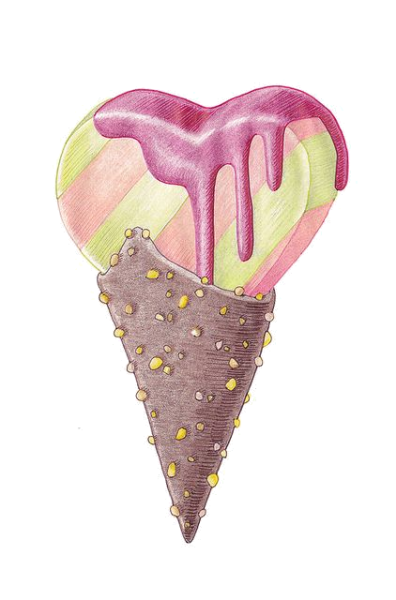 Легкие рисунки в виде мороженок