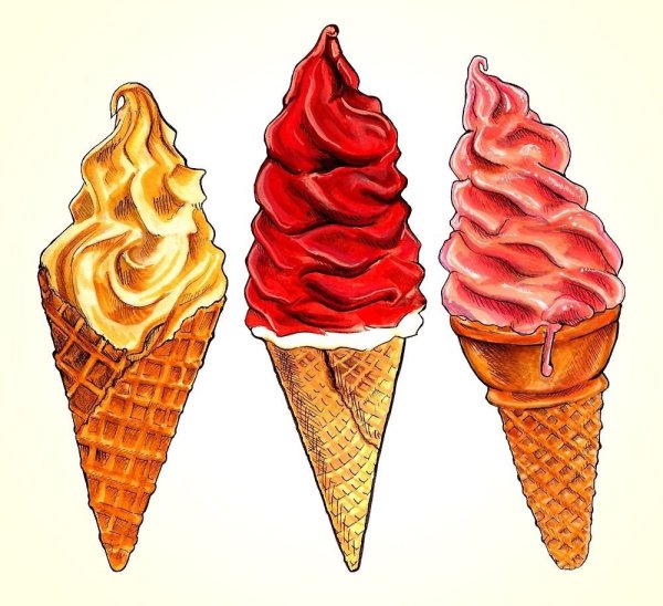 Нарисовать мороженое