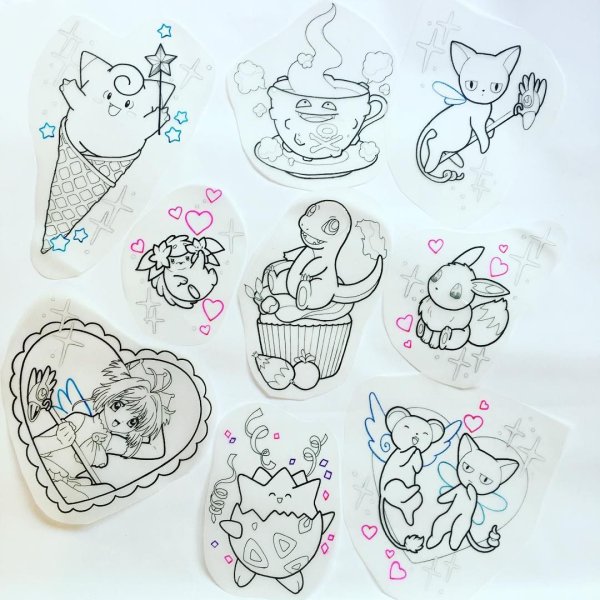 Девушка с пакетами рисунок