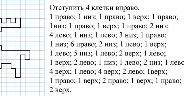 Графический диктант под диктовку для дошкольников