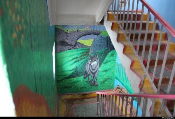 Лестничная площадка рисунок