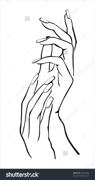 Очертание женских рук