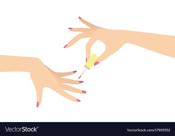 Силуэт руки с маникюром