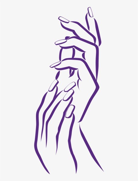 Силуэт руки с ногтями