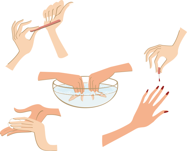 Нарисованная рука с ногтями