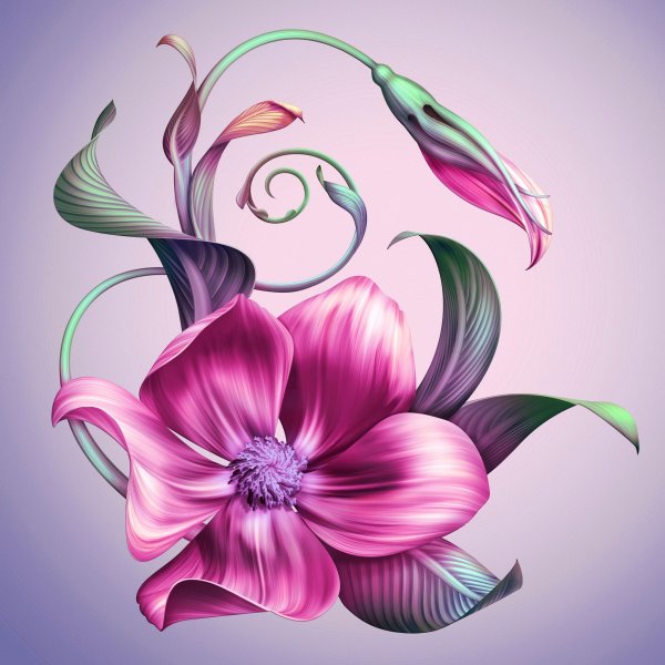 Сказочный цветок рисунок