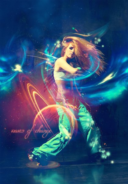 Танцующая девушка арт