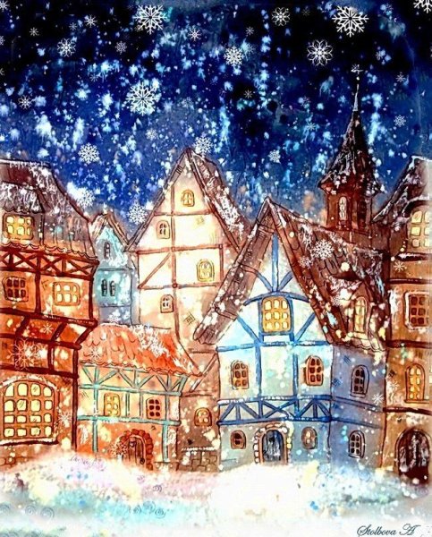 Thomas Kinkade Рождественские домики