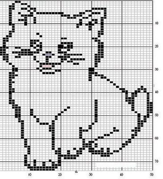 Схемы вышивки на вязаных изделиях для детей