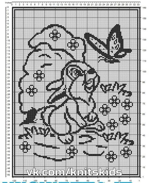 Кельтский узор Виноградная лоза спицами