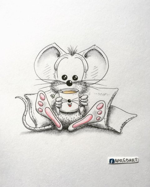 Милые иллюстрации мышонка