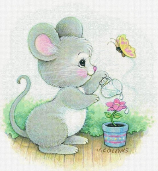 Открытка «мышка»