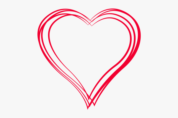 Сердце трафарет