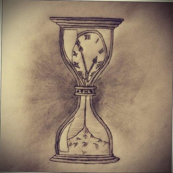 Тату песочные часы эскизы
