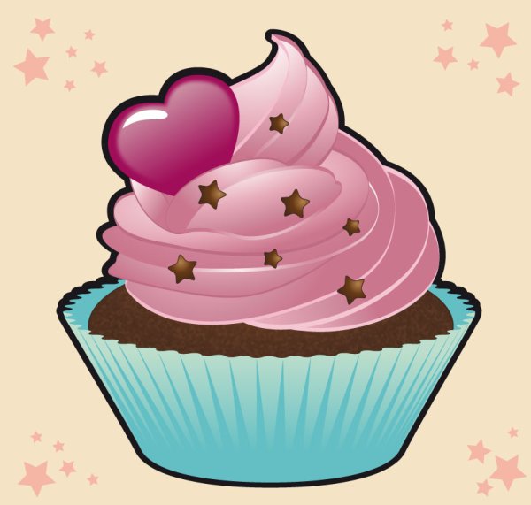 Наклейки с кексиками