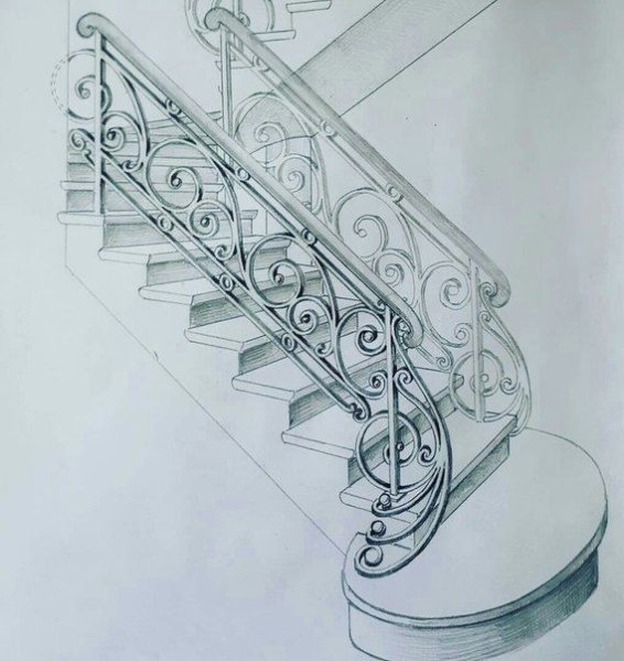 Кованые лестницы эскизы
