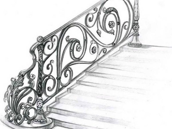 Кованые перила эскизы